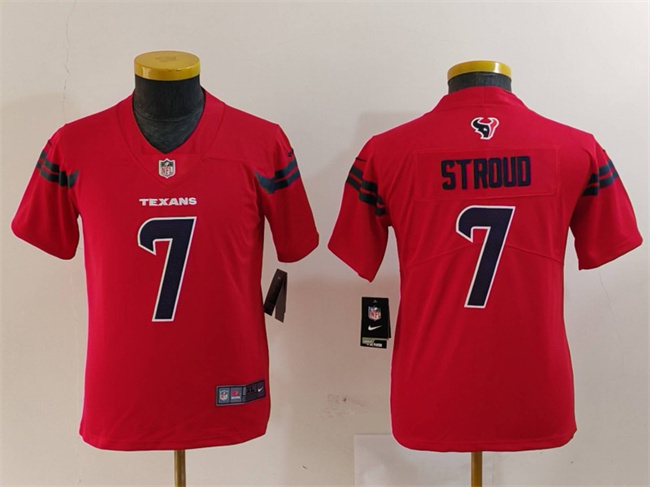 Youth Red Houston Texans #7 C.J. Stroud Vapor Untouchable Limited Stitched Jersey